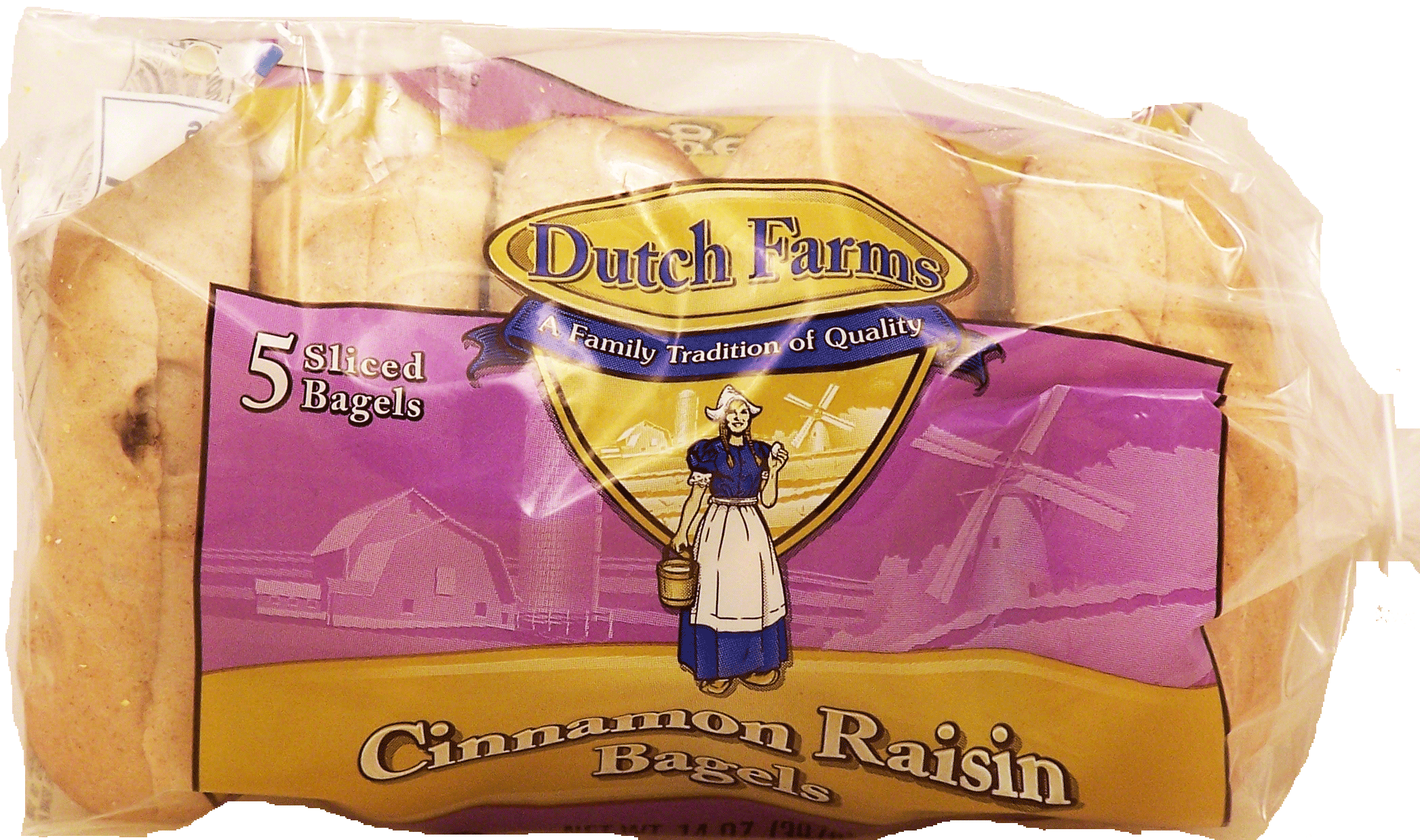 Dutch Farms  cinnamon raisin bagels, 5 sliced Full-Size Picture